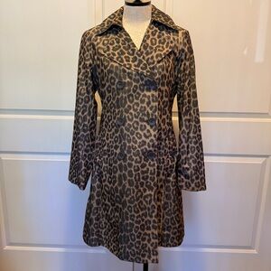 Via Spiga Leopard Print Trench Coat | Size S